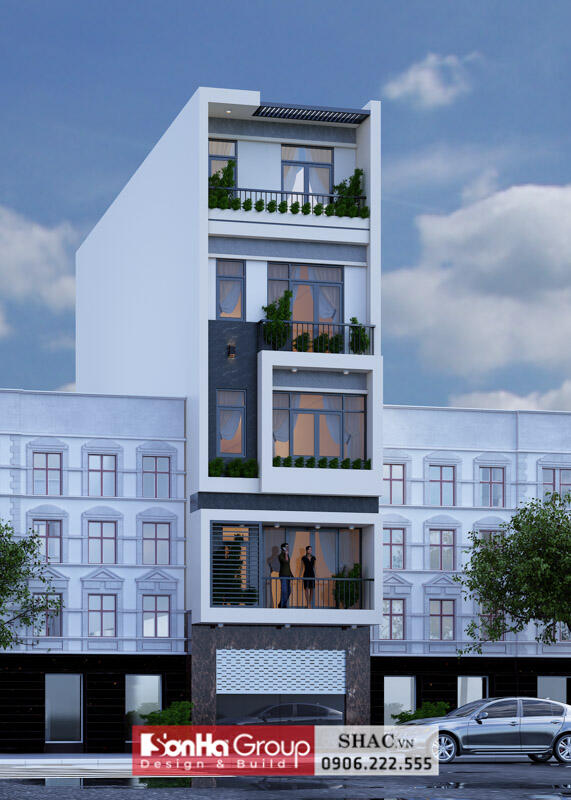 Thiết kế thi công trọn gói nhà phố 5 tầng hiện đại tại Hải Phòng - SH NOD 0239 73