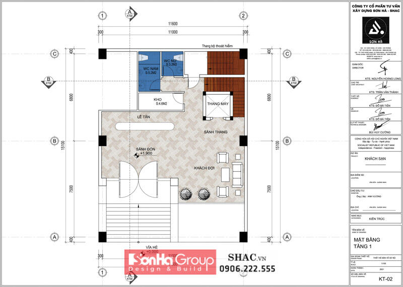 Thiết kế tòa nhà căn hộ cho thuê tân cổ điển tại Quảng Ninh - SH KS 0112 21