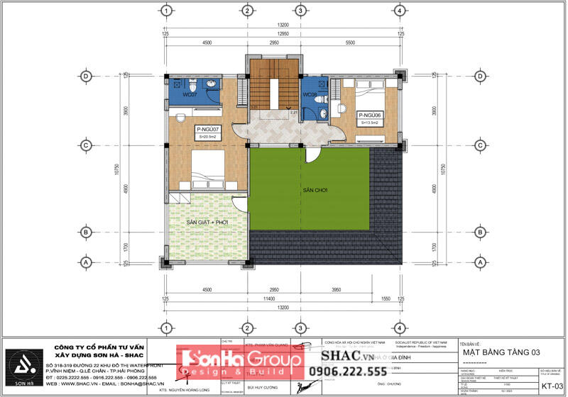 Mặt bằng tầng 3