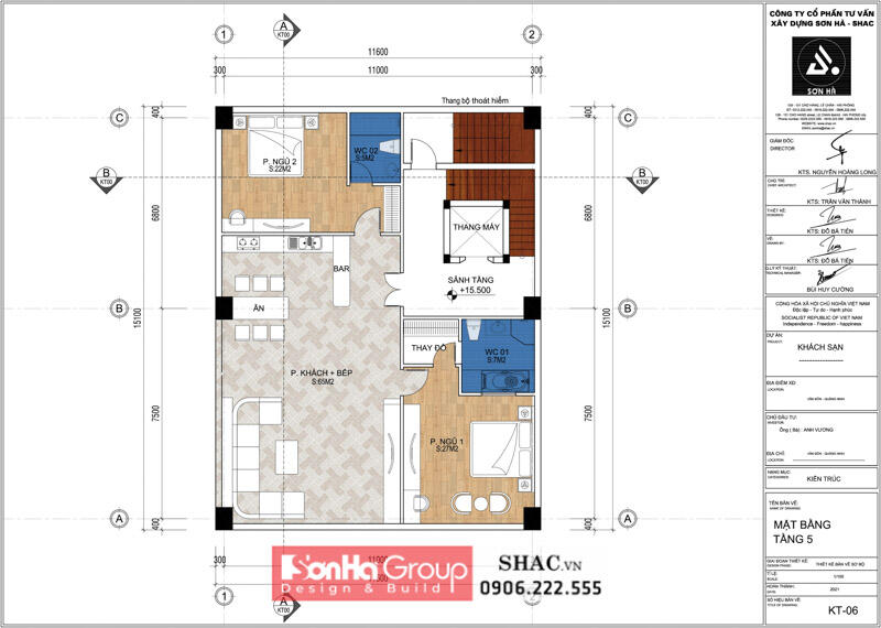 Thiết kế tòa nhà căn hộ cho thuê tân cổ điển tại Quảng Ninh - SH KS 0112 23
