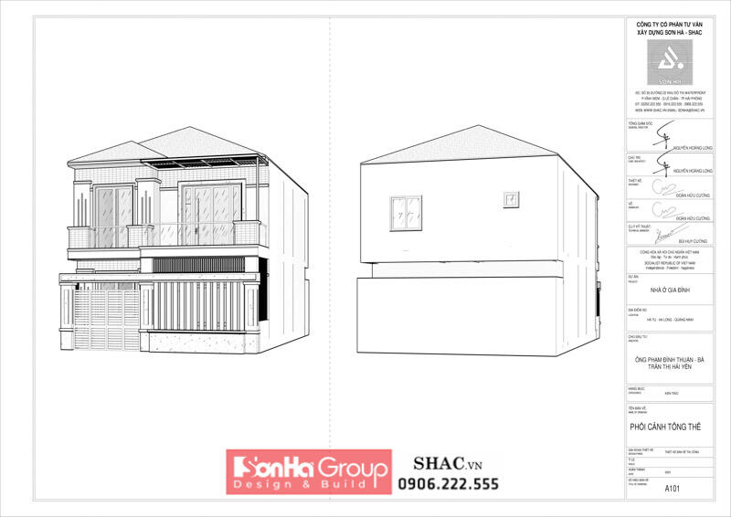 Mẫu biệt thự mái dốc 2 tầng hiện đại công năng khoa học 3