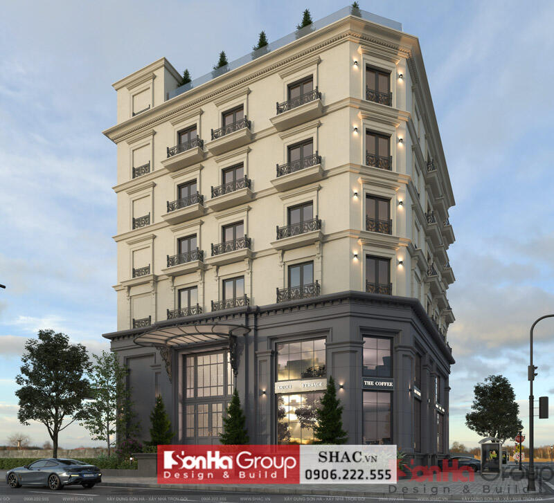 Mẫu Thiết Kế Khách Sạn Tân Cổ Điển Sang Trọng - Tinh Tế tại Gia Lai 2