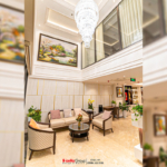 Thiết kế sảnh thông tầng ấn tượng cho khách sạn nhỏ