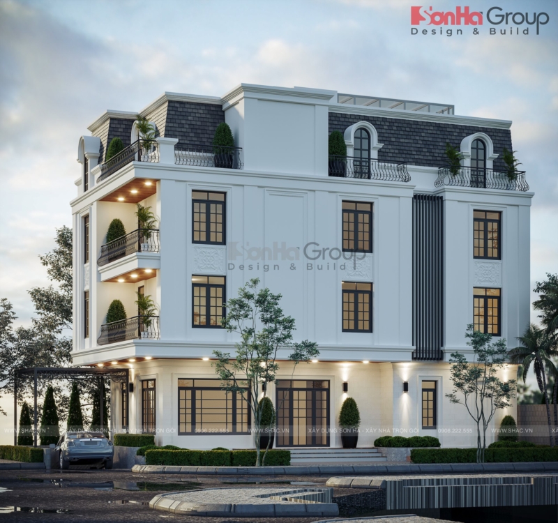 Mẫu khách sạn mini Tân cổ điển 4 tầng tại Sài Gòn – SH KS 112 22 Khách sạn nhỏ mà có võ