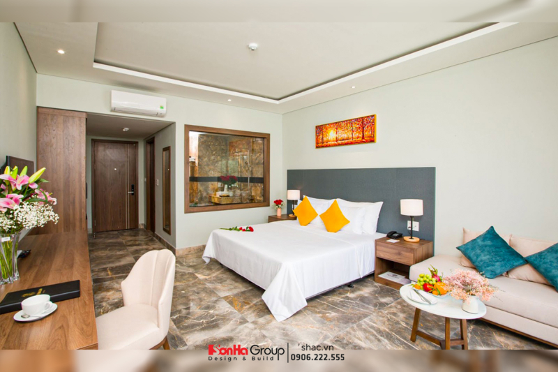 Sự phối hợp hài hoà từ màu sắc đến chất liệu mang đến trải nghiệm hoàn hảo cho không gian