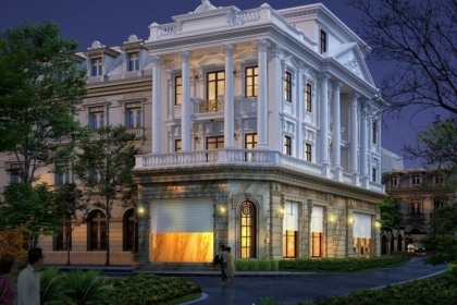 Phối cảnh 3D kiến trúc nhà phố tân cổ điển tại Nghệ An