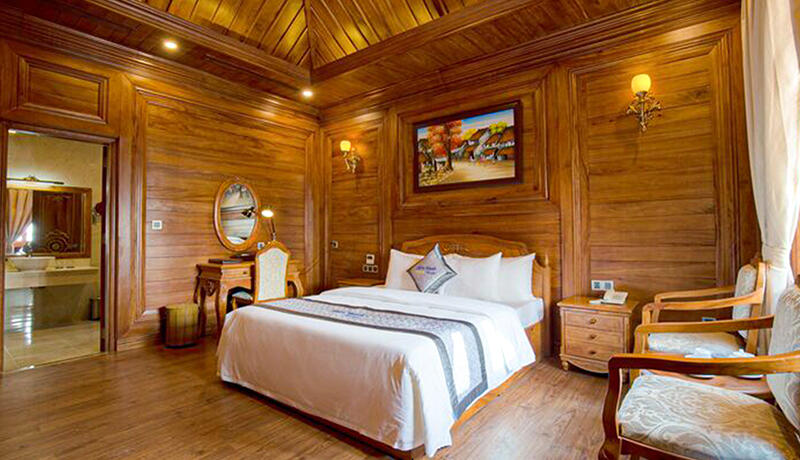 Không gian phòng ngủ sử dụng nội thất gỗ 