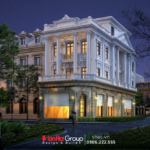 Mặt tiền mẫu nhà phố kinh doanh phong cách Tân cổ điển tại Nghệ An