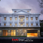 Mặt tiền mẫu nhà phố kinh doanh phong cách Tân cổ điển tại Nghệ An