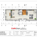 Mặt bằng tầng 3 mẫu nhà phố kinh doanh tại Nghệ An