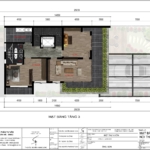 Mặt bằng tầng 3 được tối ưu không gian của mẫu biệt thự vườn tại Quảng Ninh