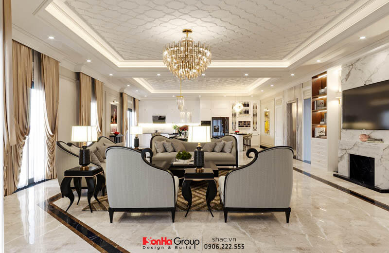 Thiết kế biệt thự kiêm quán cà phê Hà Nam phong cách Tân Cổ Điển 12