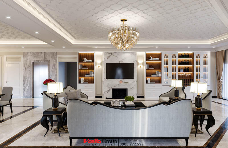 Thiết kế biệt thự kiêm quán cà phê Hà Nam phong cách Tân Cổ Điển 14