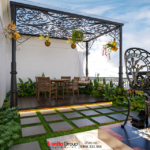 Thiết kế biệt thự kiêm quán cà phê Hà Nam phong cách Tân Cổ Điển 109