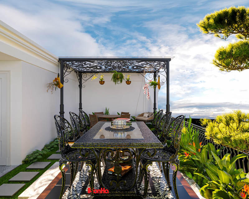 Thiết kế biệt thự kiêm quán cà phê Hà Nam phong cách Tân Cổ Điển 47