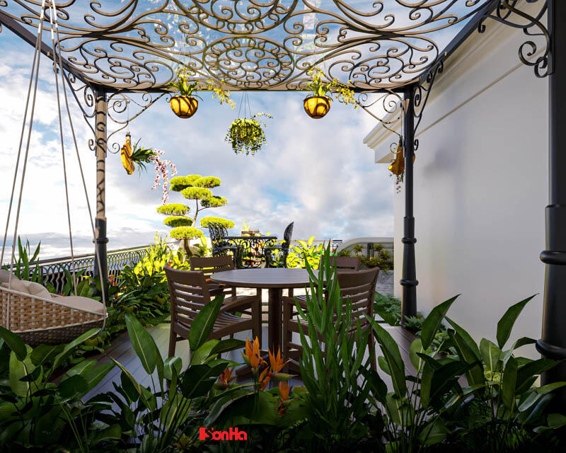 Thiết kế biệt thự kiêm quán cà phê Hà Nam phong cách Tân Cổ Điển 137 Thiết kế biệt thự kiêm quán cà phê Hà Nam phong cách Tân Cổ Điển 137