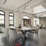 Phòng ăn tại biệt thự hiện đại tại Hải Phòng