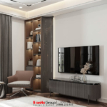 Các hệ tủ tường được tận dụng tối đa trong thiết kế biệt thự hiện đại