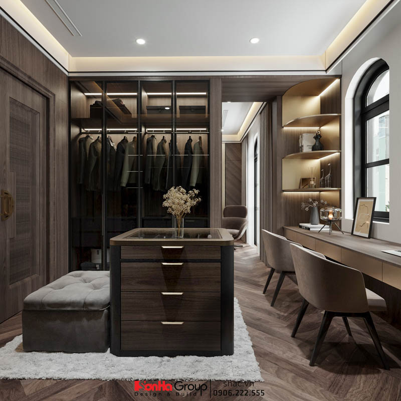 Không gian tiện nghi tại phòng ngủ master của biệt thự cải tạo