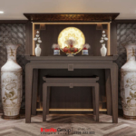 Không gian phòng thờ được cải tạo của biệt thự hiện đại tại Hải Phòng