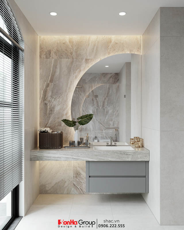 Thiết kế cách điệu, ấn tượng của biệt thự hiện đại tại Hải Phòng