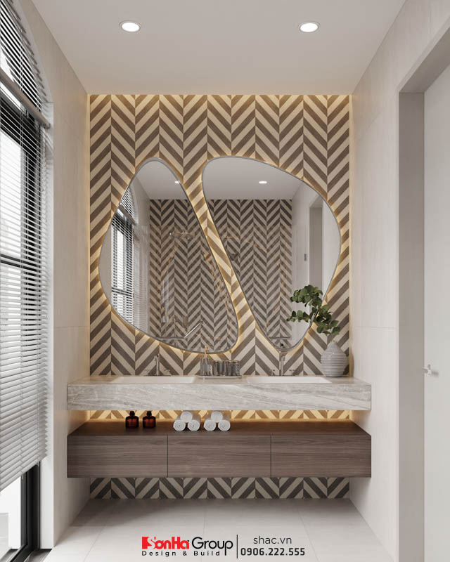 Thiết kế cách điệu, ấn tượng của biệt thự hiện đại tại Hải Phòng