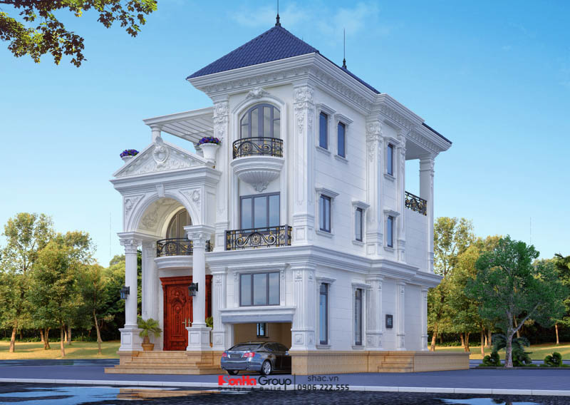 Cải tạo biệt thự Tân cổ điển 4 tầng – Khoác áo mới cho tổ ấm 32 Mặt tiền tươi sáng, ấn tượng của biệt thự Tân cổ điển 4 tầng