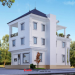 Mặt bên được cải tạo của biệt thự Tân cổ điển tại Hải Phòng