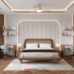 Phòng ngủ biệt thự hiện đại được thiết kế với bố cục cân xứng