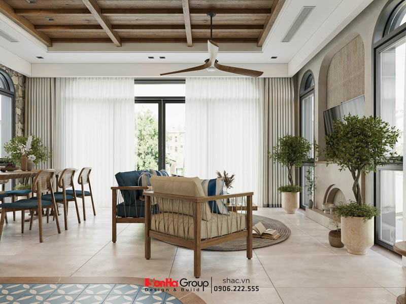 Biệt thự Địa Trung Hải - Sống trong giấc mơ về bờ biển vô tận 69 Cây xanh được điểm xuyết trong không gian biệt thự Trung Hải