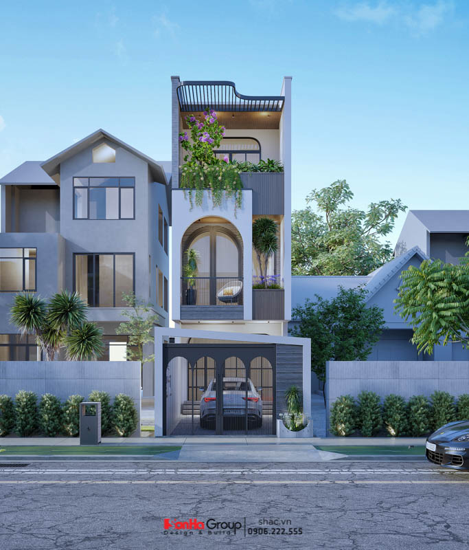 Nhà phố hiện đại 3 tầng đẹp, hiện đại tại Hải Phòng