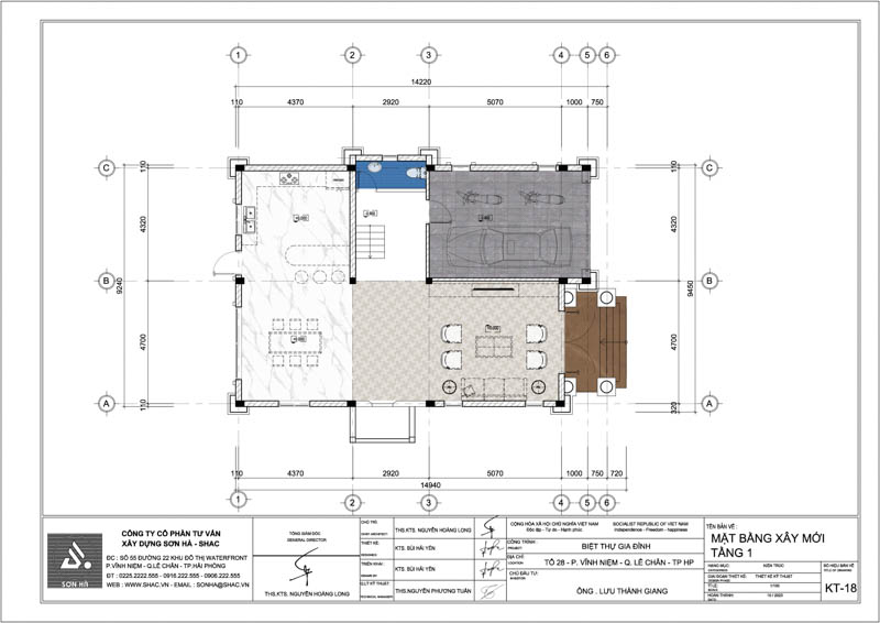 Cải tạo biệt thự Tân cổ điển 4 tầng – Khoác áo mới cho tổ ấm 34 Mặt bằng tầng 1 biệt thự Tân cổ điển tại Hải Phòng