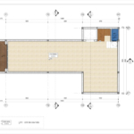 Mặt bằng tầng 1 của nhà phố kinh doanh phong cách Indochine