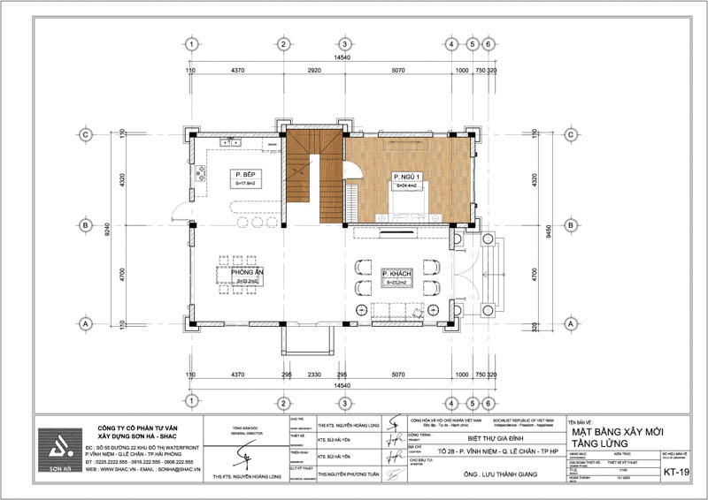 Cải tạo biệt thự Tân cổ điển 4 tầng – Khoác áo mới cho tổ ấm 35 Mặt bằng tầng lửng biệt thự Tân cổ điển tại Hải Phòng