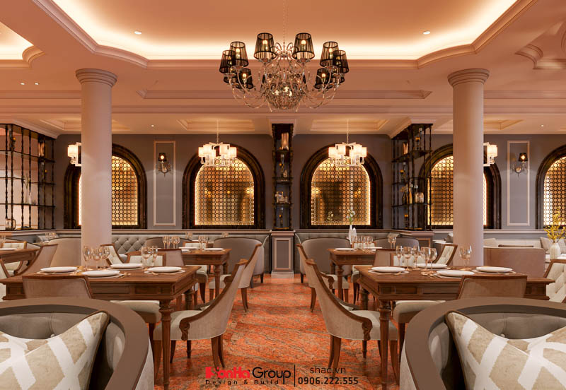 Cải tạo nội thất nhà hàng phong cách Tân cổ điển tại Quảng Ninh