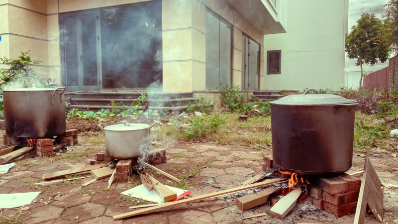 Trải nghiệm nấu bánh chưng dịp cuối năm