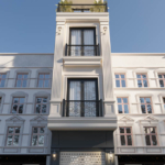 Các họa tiết cách điệu được lựa chọn đặt trên mặt tiền nhà ống