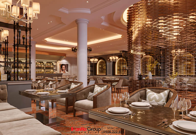 Hệ cột trụ lớn được cải tạo lại phù hợp với diện mạo mới bên trong