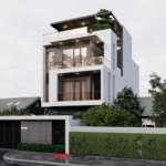 Thiết kế biệt thự hiện đại 2 tầng 1 tum với khoảng xanh thu hút tại Hải Phòng