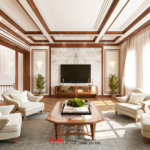 Thiết kế đối xứng được ứng dụng trong không gian nhà ống Tân cổ điển 5 tầng