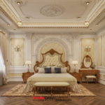 Nội thất phòng ngủ phong cách Cổ điển trang nhã trong thiết kế nhà phố Tân cổ điển 5 tầng