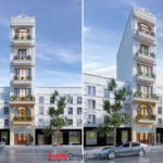 Nhà ống Tân cổ điển 5 tầng 40m2 bắt mắt tại Hà Nội