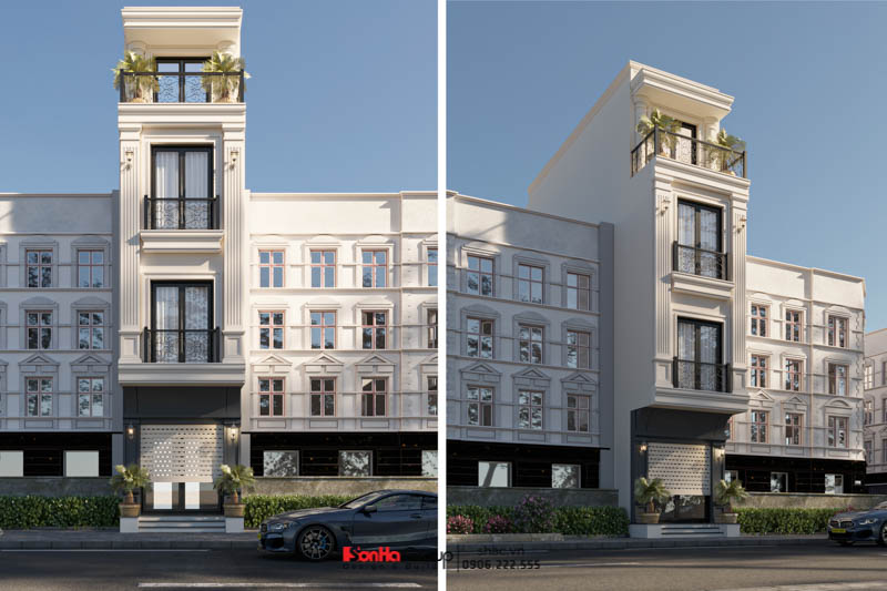 Thiết kế nhà ống Tân cổ điển 4 tầng 32,7m2 tại Hải Phòng