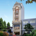 Nhà ống 5 tầng tại Hải Phòng nổi bật với các chi tiết Cổ điển trên mặt tiền