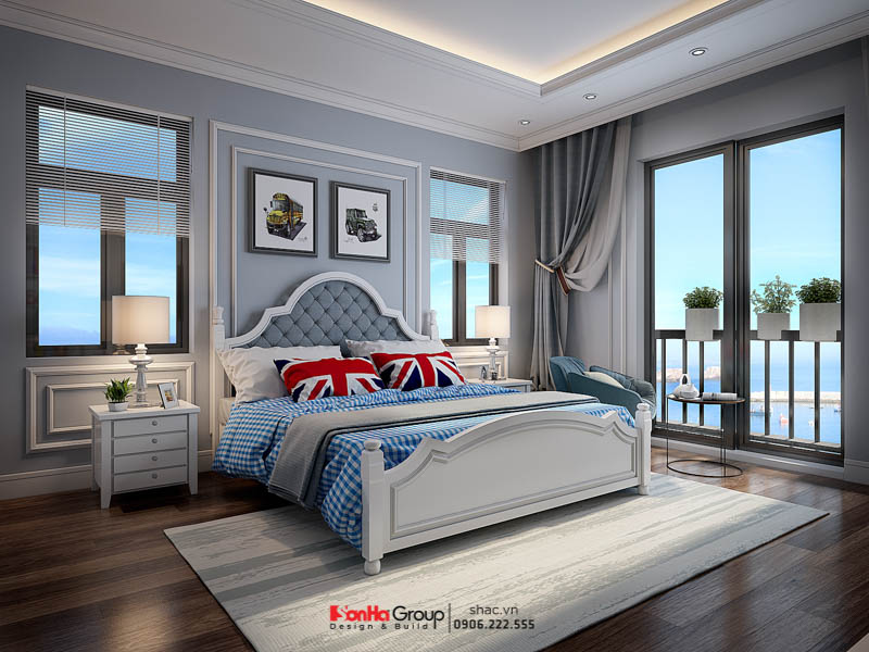 phòng ngủ khách sạn 2 sao phong cách tân cổ điển