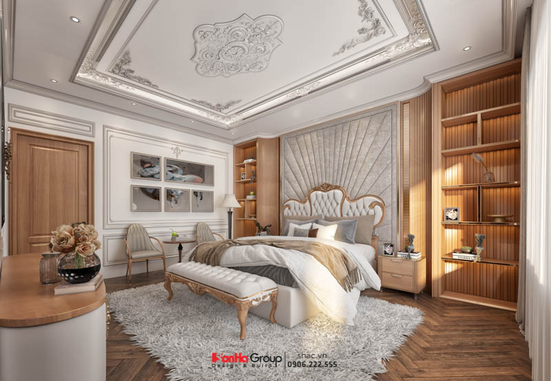 Các họa tiết cổ điển được tiết giản lại trong thiết kế nhà ống