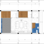 Mặt bằng tầng 1 nhà ống 5 tầng tại Hải Phòng