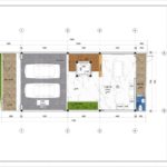 Mặt bằng tầng 1 trong thiết kế nhà ống Tân cổ điển 5 tầng