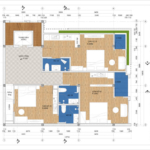 Mặt bằng tầng 2 của dự án cải tạo khách sạn mini tại Quảng Ninh