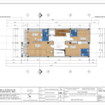 Mặt bằng tầng 2 nhà ống 4 tầng 1 tum tại Sài Gòn